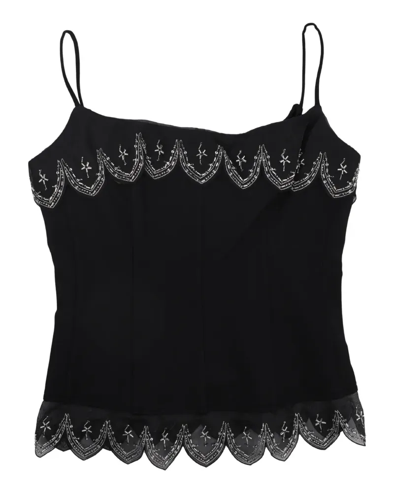 STAUD Colette Oberteil mit Wellensaum - Schwarz Schwarz