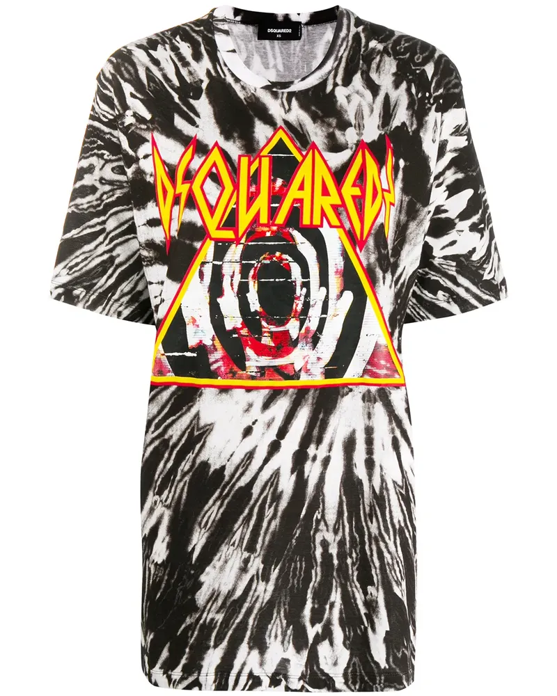 Dsquared2 T-Shirt mit Batikmuster - Schwarz Schwarz
