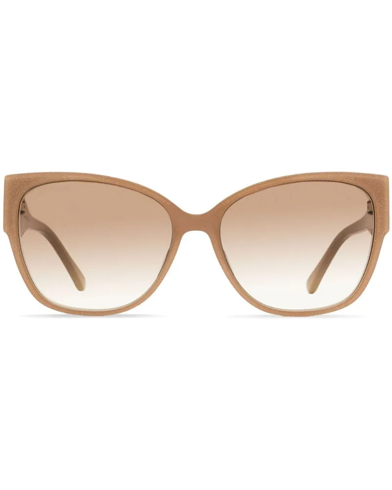 Jimmy Choo Sonnenbrille mit Oversized-Gestell - Nude Nude