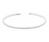 18kt Weißgoldarmreif mit Diamanten - Silber