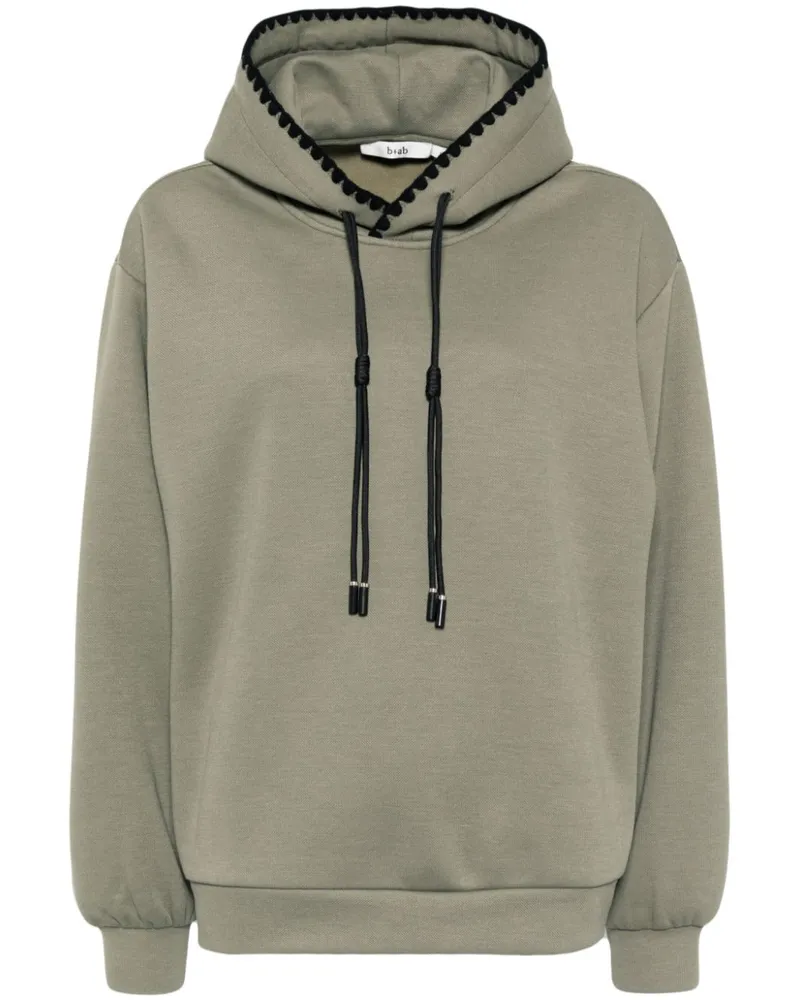b+ab Hoodie mit Kontrastdetail - Grün Grün