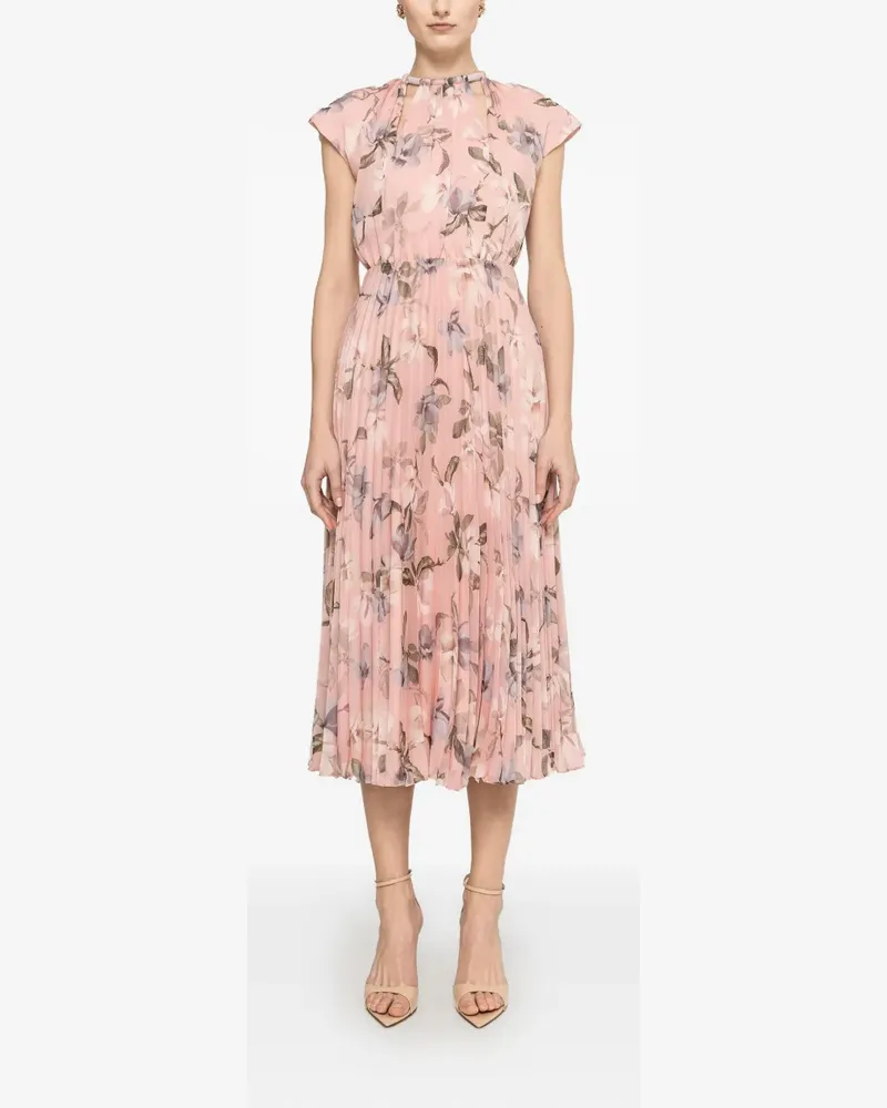 NISSA floral-print pleated dress - Rosa Rosa