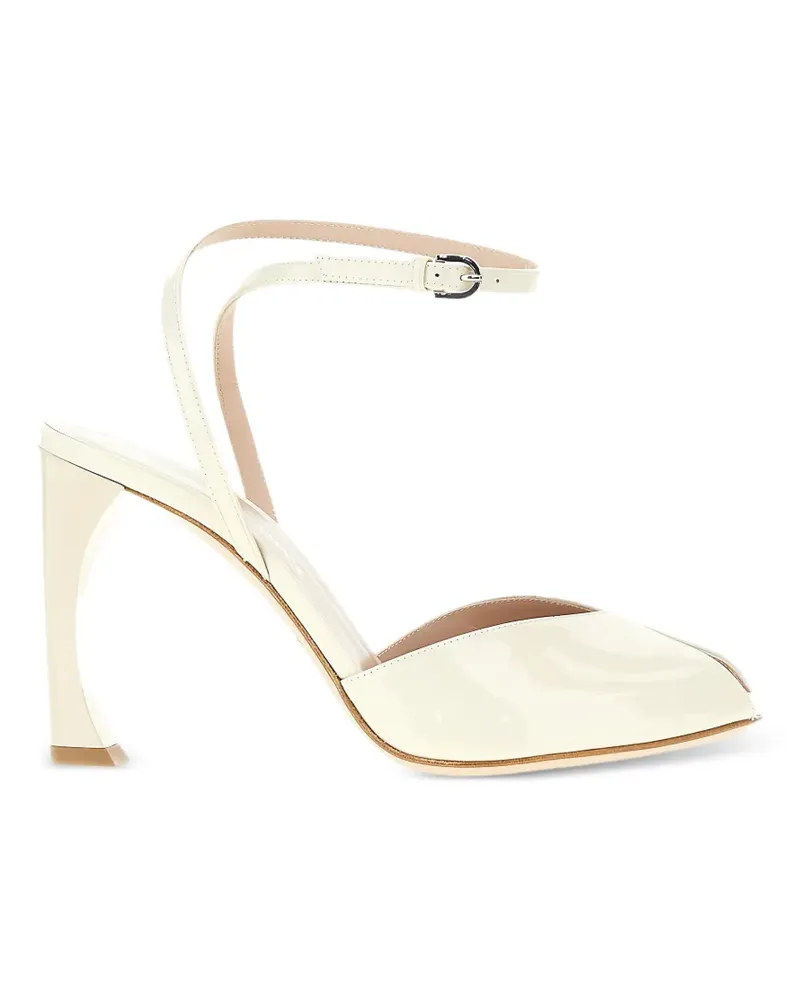 Emporio Armani patent buckled sandals - Weiß Weiß