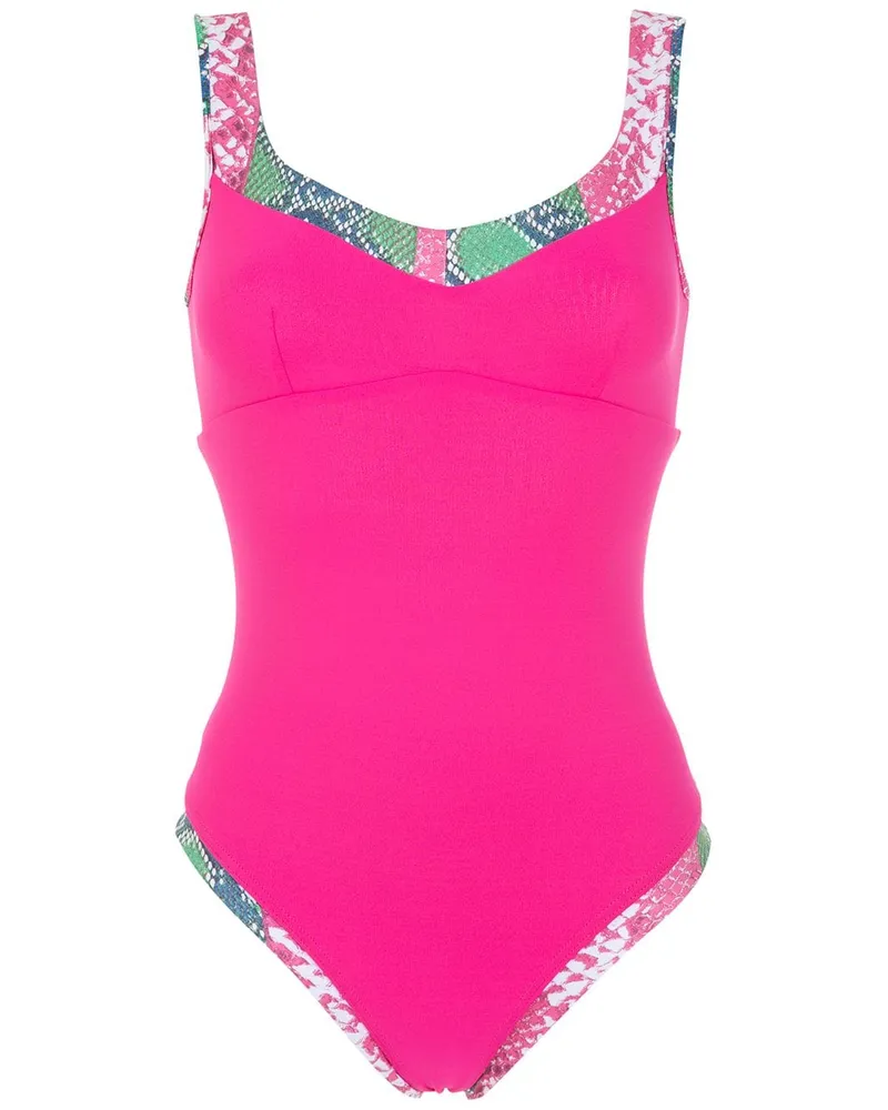 Amir Slama Badeanzug mit Print - Rosa Rosa