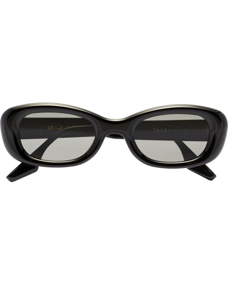 Gentle Monster Sonnenbrille mit ovalem Gestell Schwarz