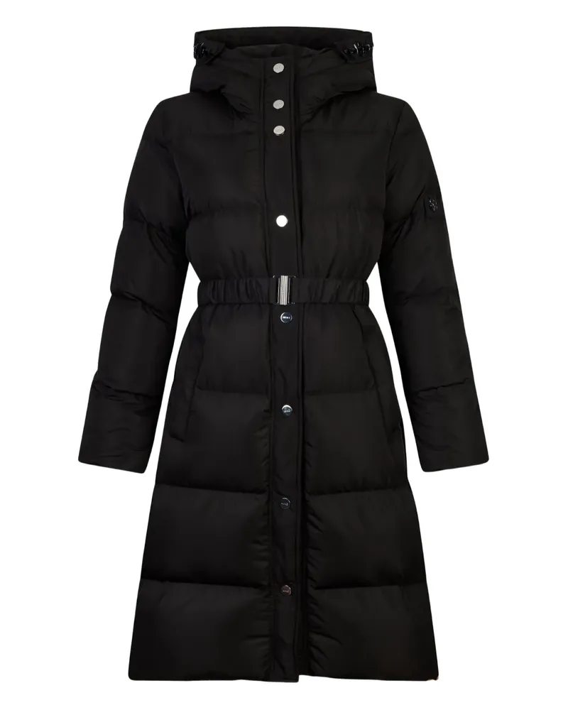 Liu Jo Lange Steppjacke mit Schmucksteinen - Schwarz Schwarz