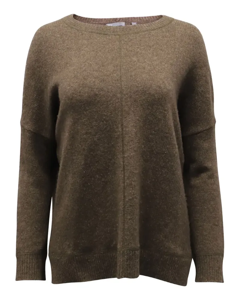 Vince Pullover mit geripptem Kragen - Braun Braun