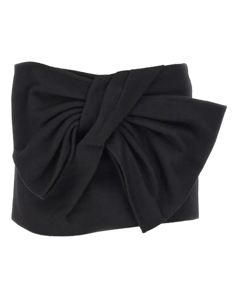 7 for all mankind bow-detail mini skirt - Schwarz Schwarz