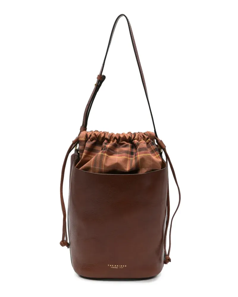 The Bridge Beuteltasche mit Logo-Print - Braun Braun