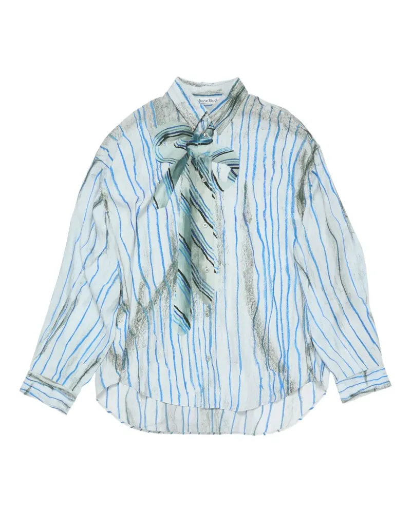 Acne Studios Gestreiftes Hemd - Blau Blau