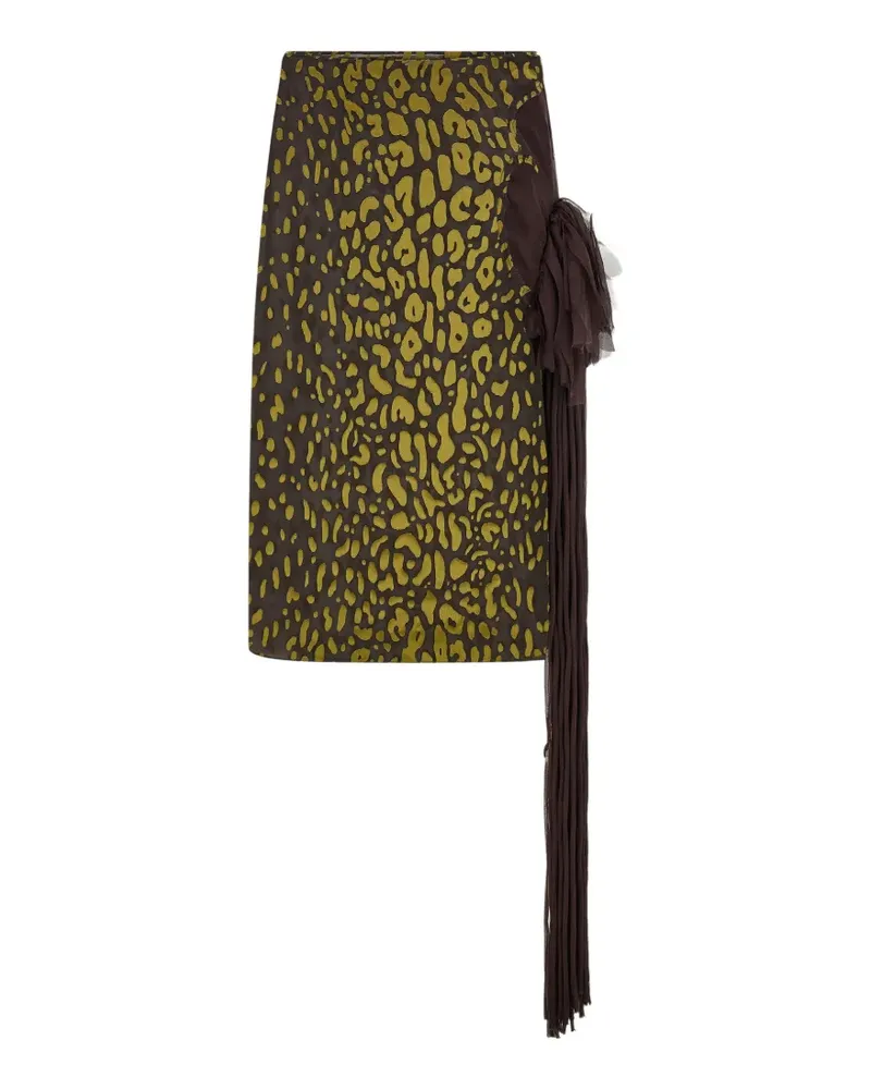 Ferragamo Rock mit Blumendetail - Braun Braun