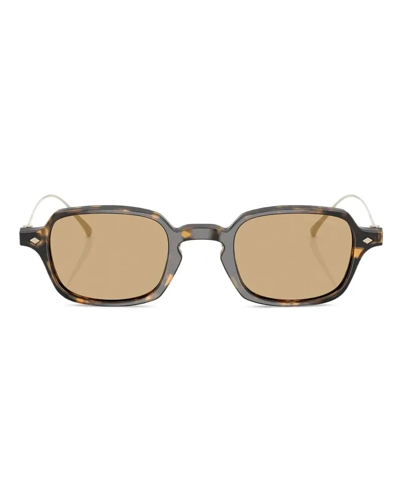 Giorgio Armani Sonnenbrille mit eckigem Gestell - Braun Braun