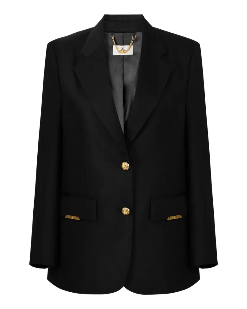 Elisabetta Franchi jewel plaques button blazer - Schwarz Schwarz