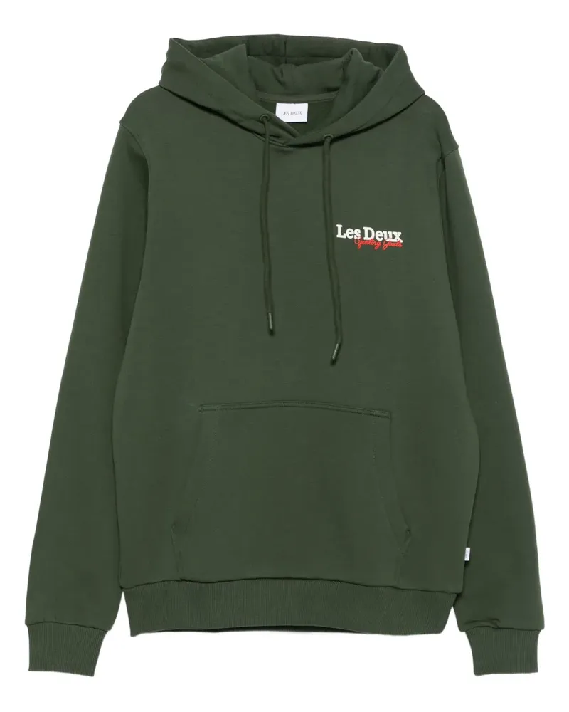 LES DEUX Racing Hoodie aus Bio-Baumwolle - Grün Grün