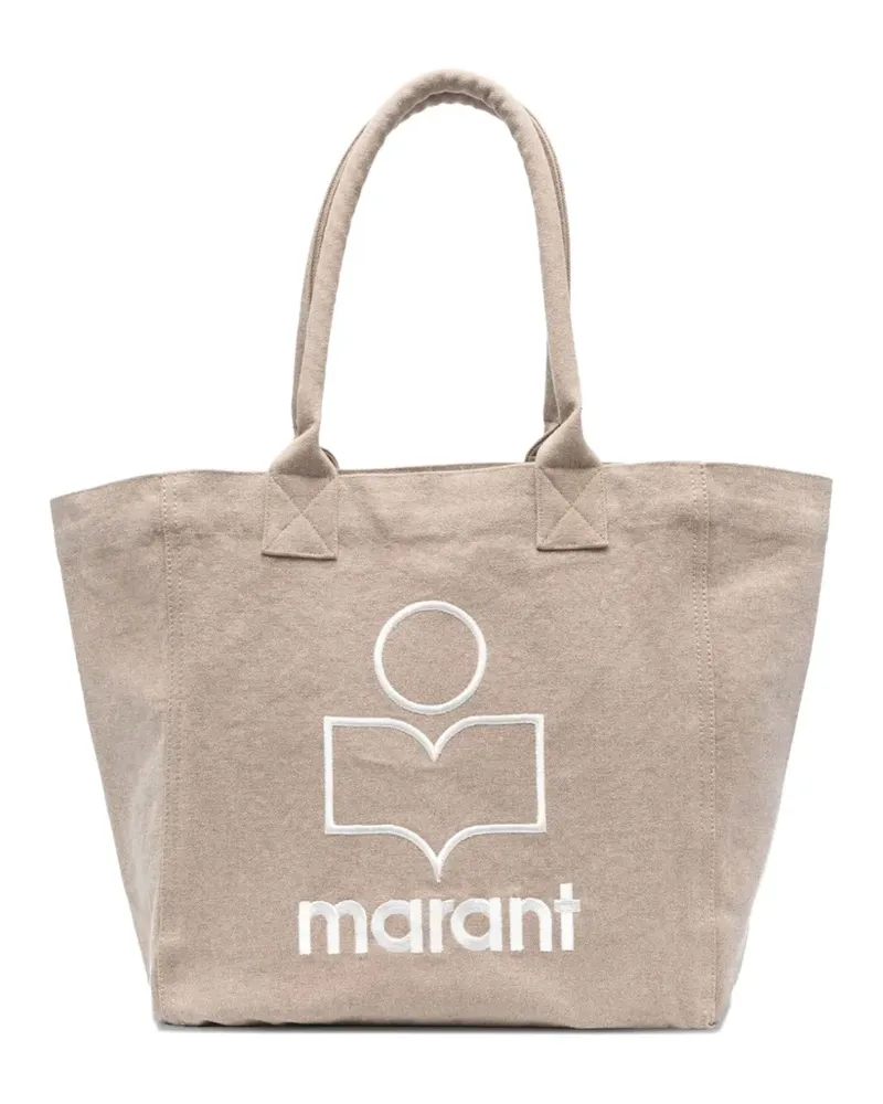 Isabel Marant Yenky logo-embroidered tote bag - Nude Nude