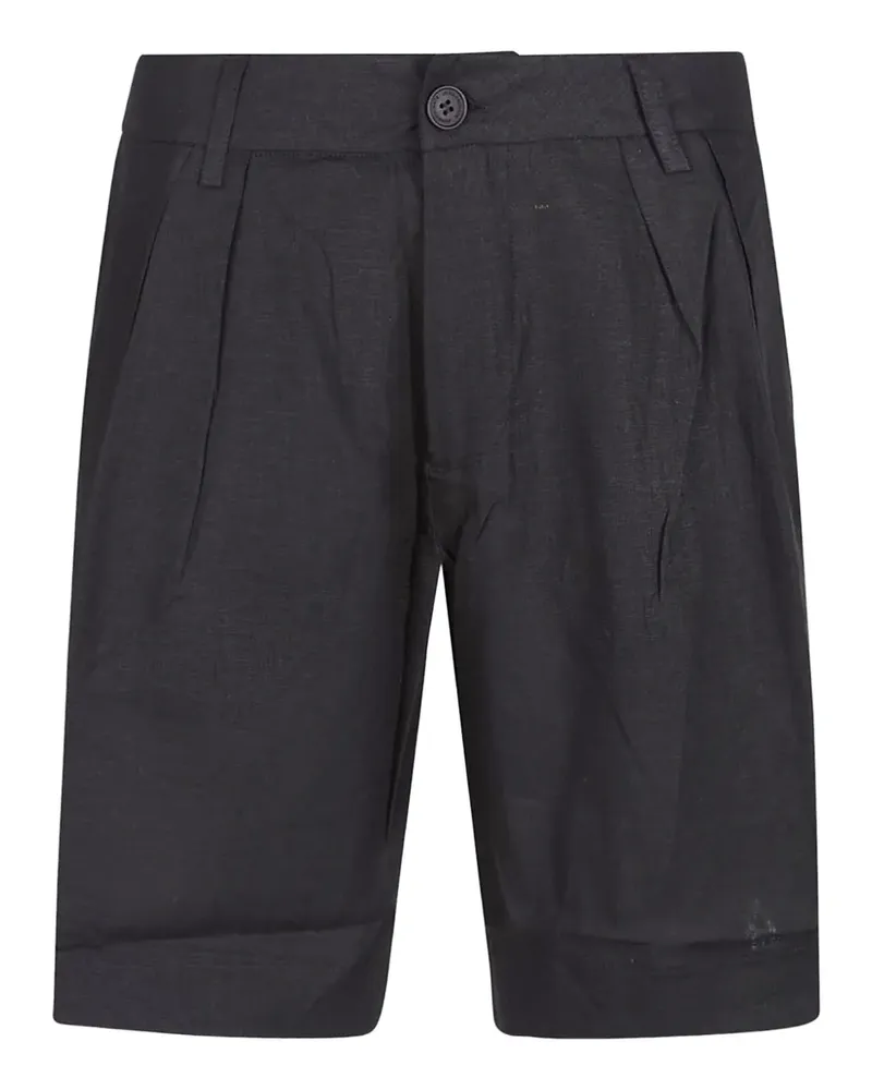 HINNOMINATE pleated linen shorts - Schwarz Schwarz