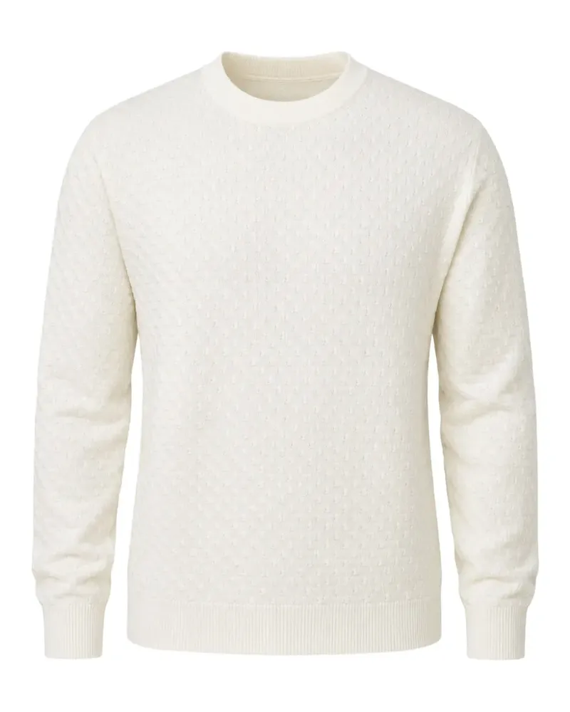Paolo Pecora Milano Schurwollpullover - Weiß Weiß
