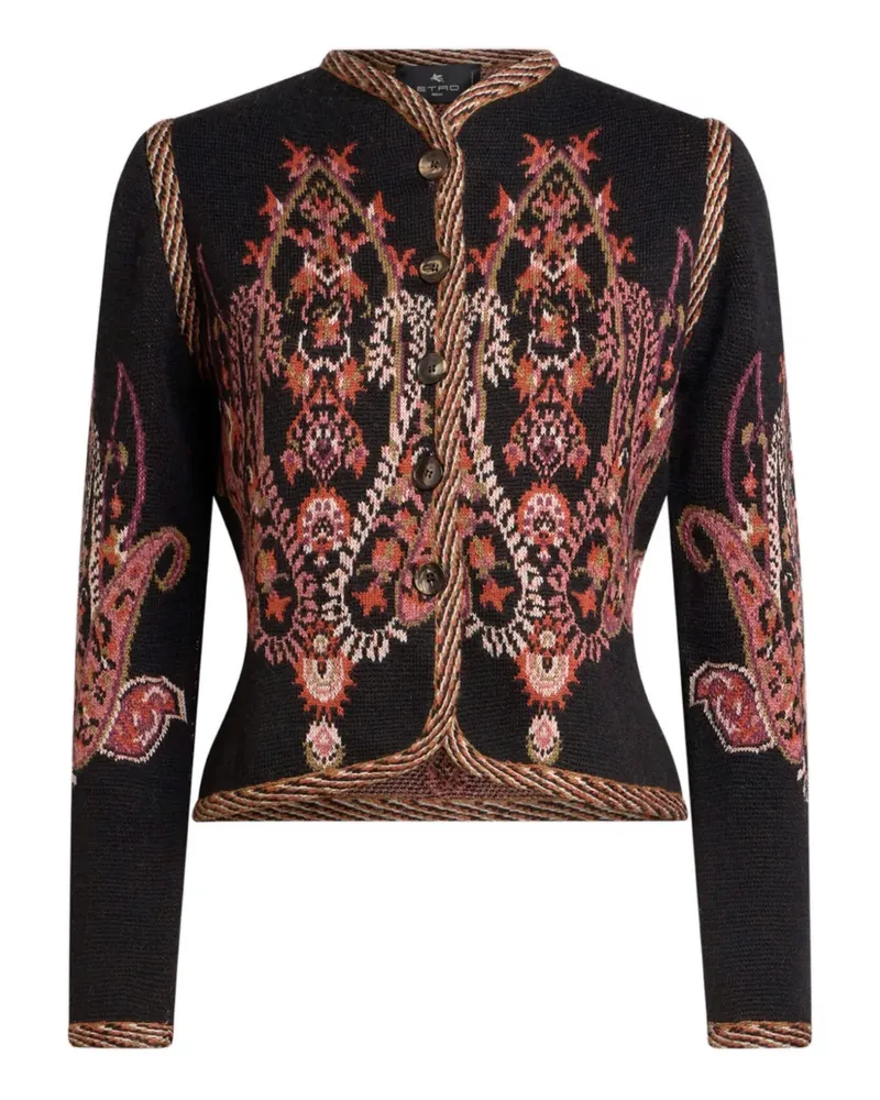Etro Cardigan mit Paisleymuster - Schwarz Schwarz