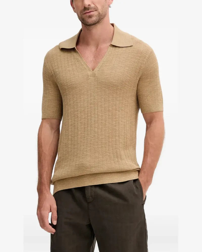 Frescobol Carioca Joaquim T-Shirt mit Poloshirtkragen - Nude Nude