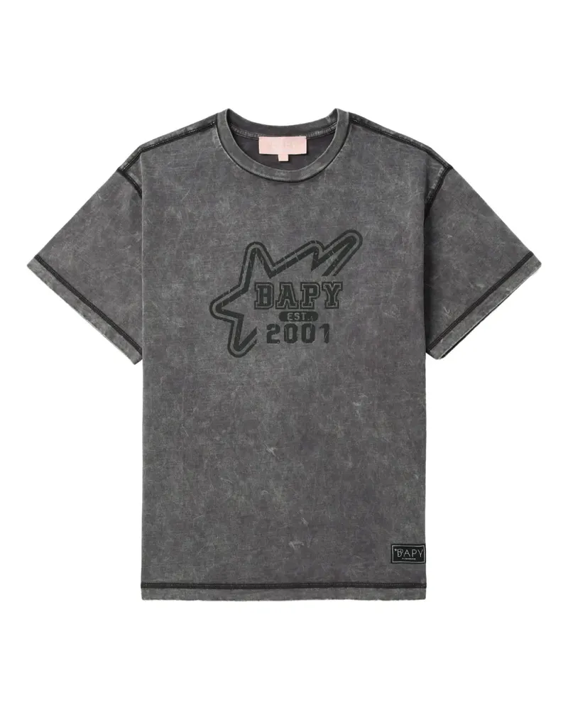 BAPE T-Shirt mit Logo-Print - Grau Grau