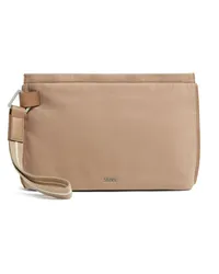 Ermenegildo Zegna Ava Clutch aus Canvas Nude