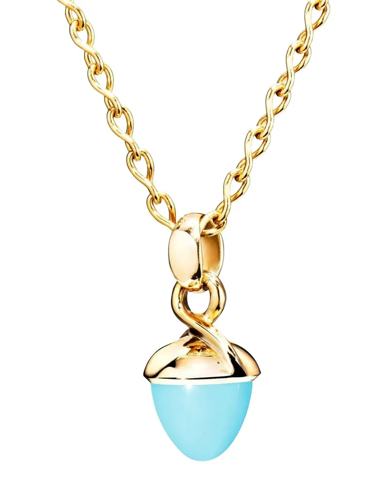 TAMARA COMOLLI Mikado Bouquet turquoise pendant - Gold Gold