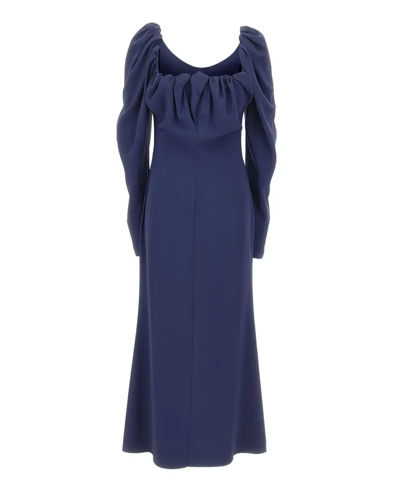 Vivienne Westwood gathered-neckline A-line maxi dress - Blau Blau