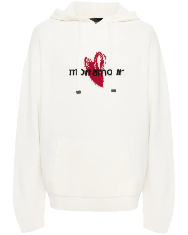 Emporio Armani x Mon Amour Intarsien-Hoodie - Nude Nude