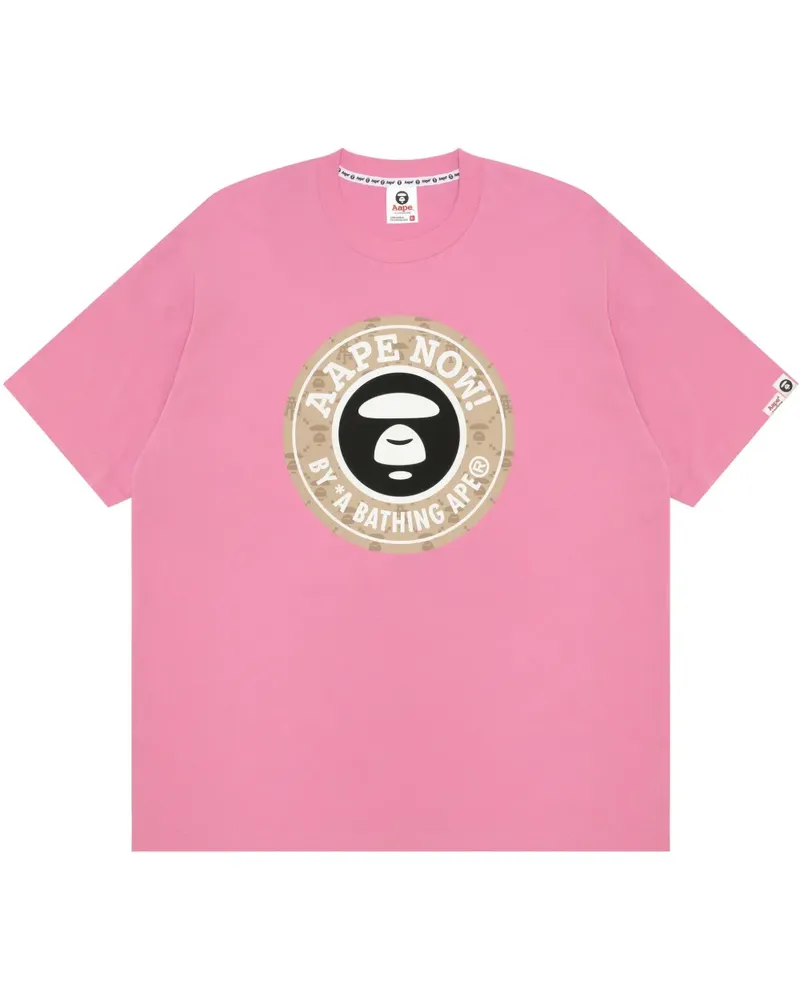 BAPE T-Shirt mit Logo-Print - Rosa Rosa