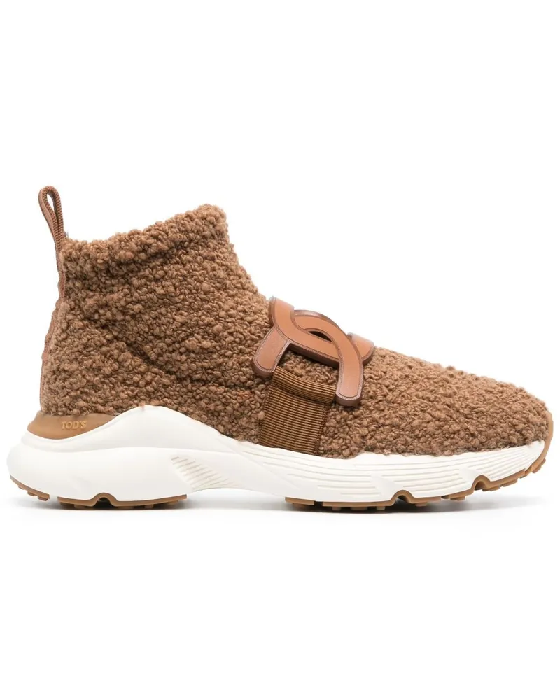 TOD'S Sneakers mit Faux Shearling - Braun Braun