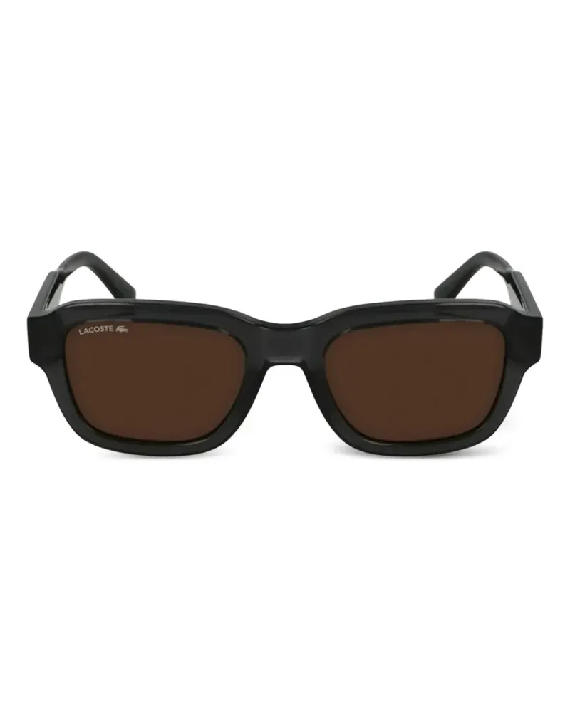 Lacoste Sonnenbrille mit eckigem Gestell - Grau Grau