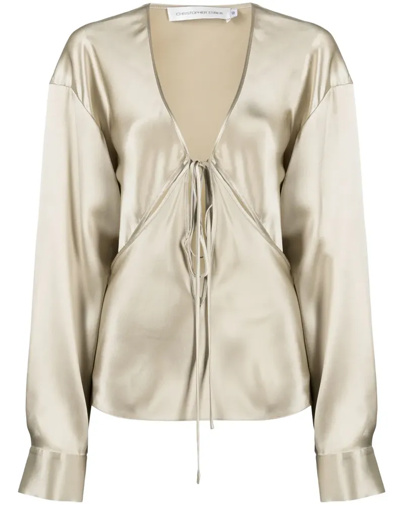 Christopher Esber Triquetra Bluse aus Seide - Nude Nude