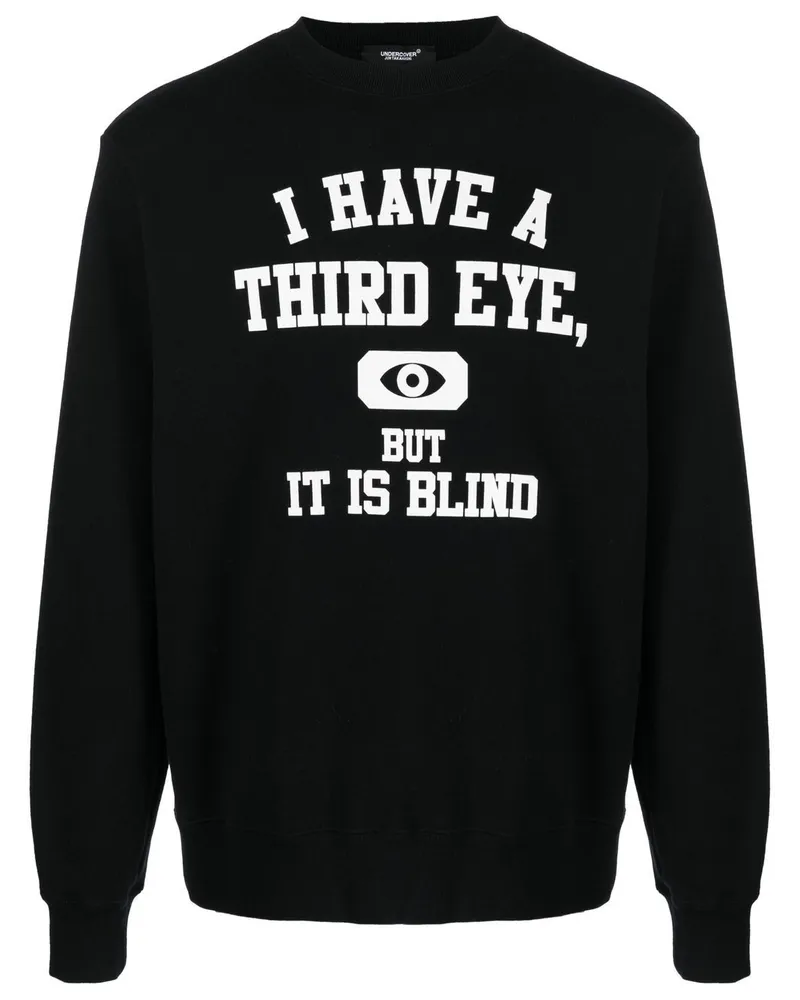 Undercover Sweatshirt mit Slogan-Print Schwarz