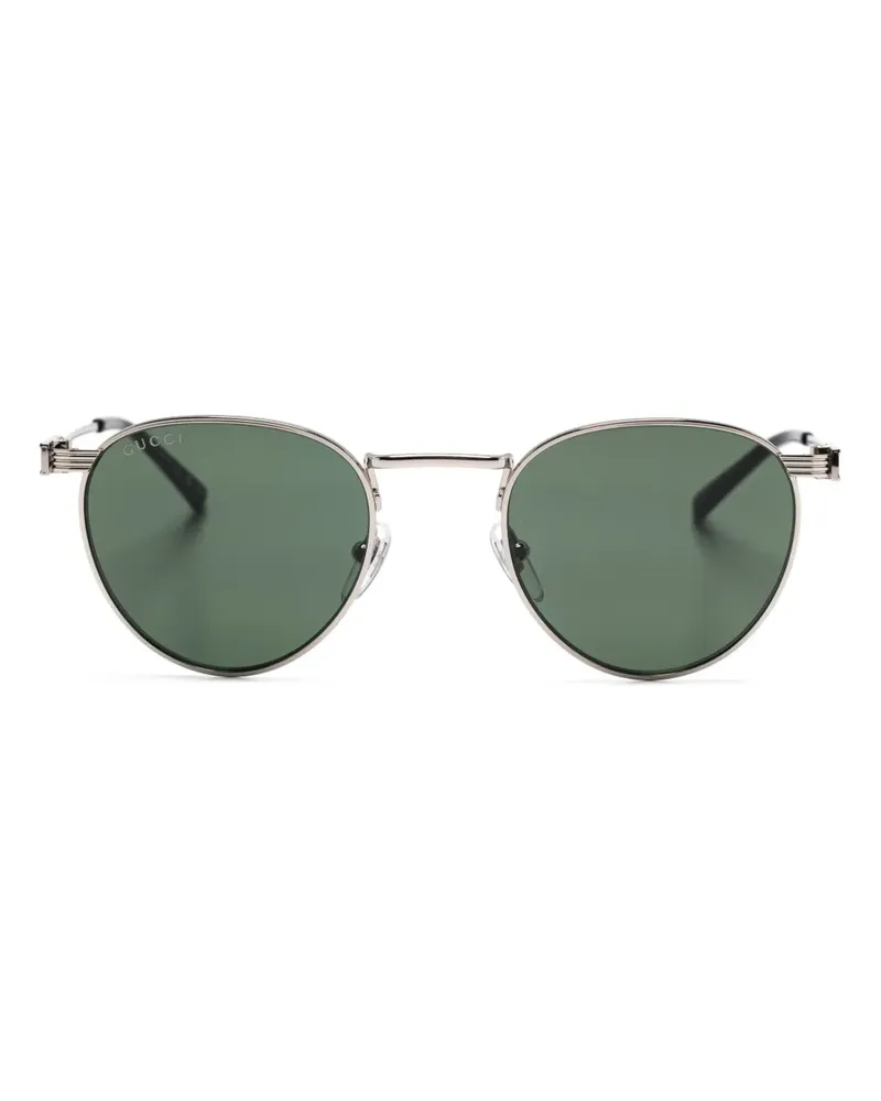 Gucci Sonnenbrille mit ovalem Gestell - Silber Silber