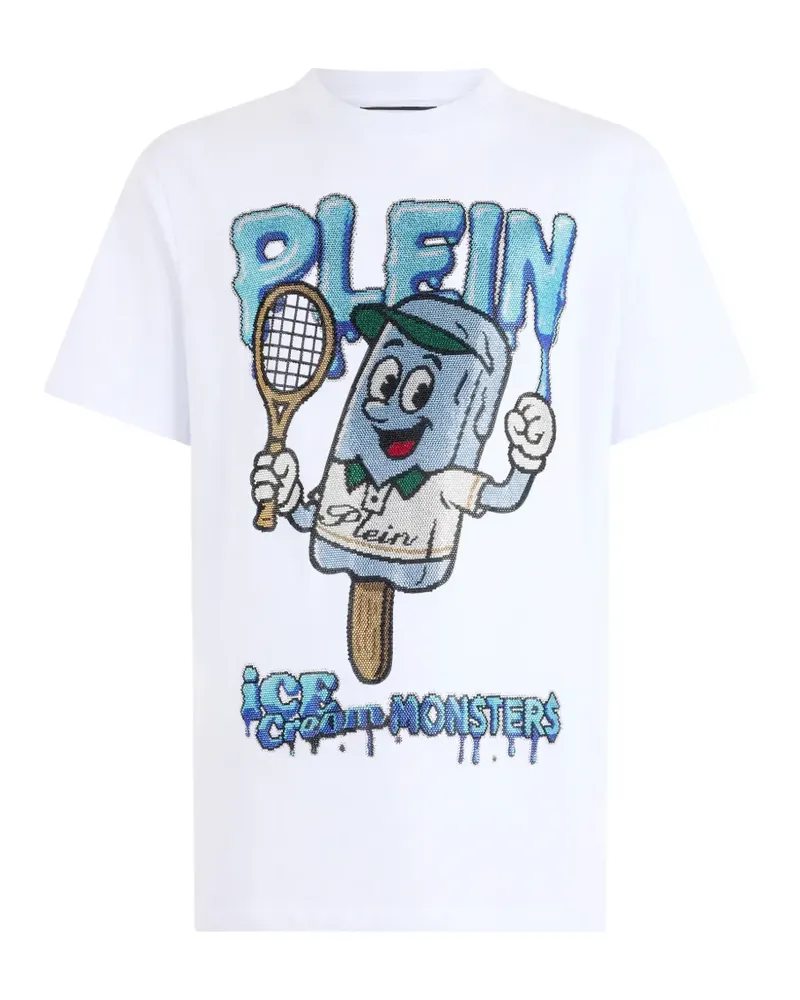 Philipp Plein T-Shirt mit rundem Ausschnitt - Weiß Weiß