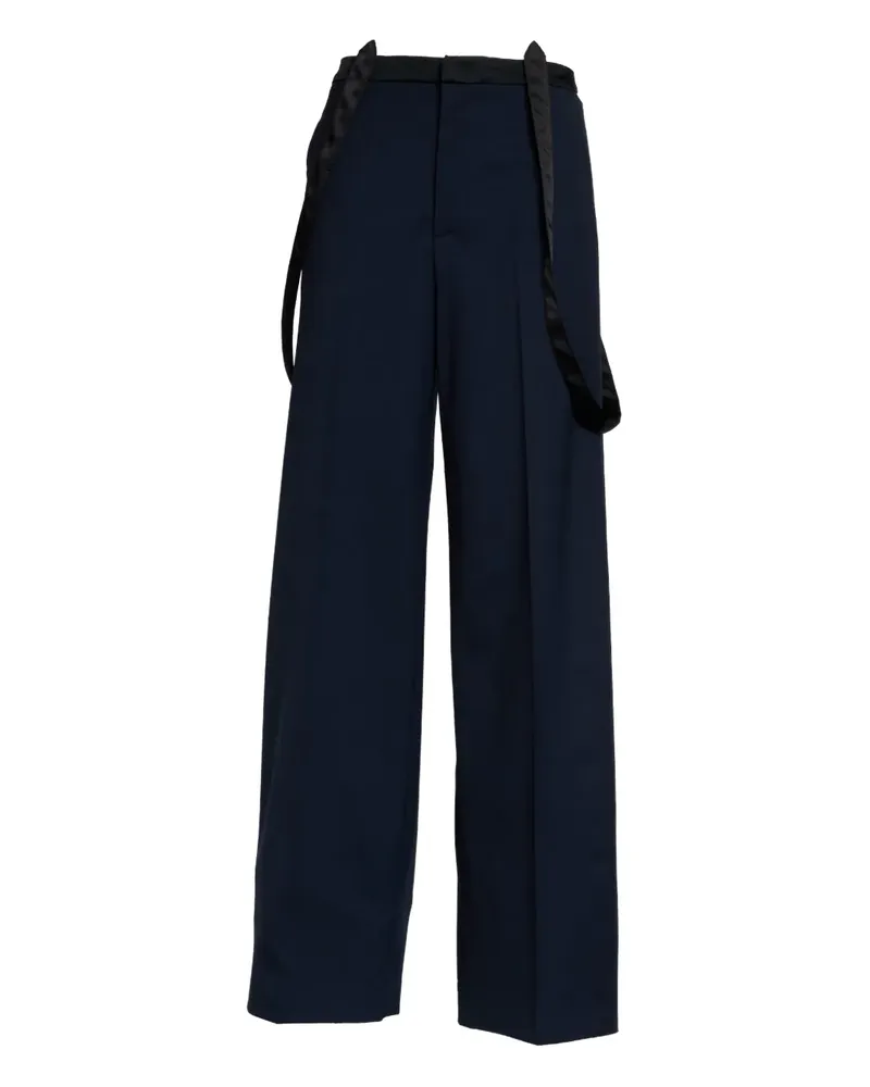 Dondup Tecla Palazzohose aus Gabardine - Blau Blau