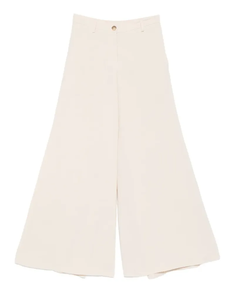 CENERE GB belt-loop pocket palazzo pants - Nude Nude