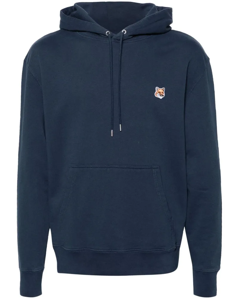 Kitsuné Hoodie mit Fuchs Blau