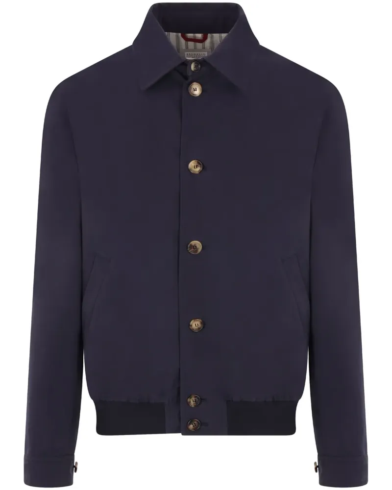 Brunello Cucinelli Klassische Hemdjacke - Blau Blau