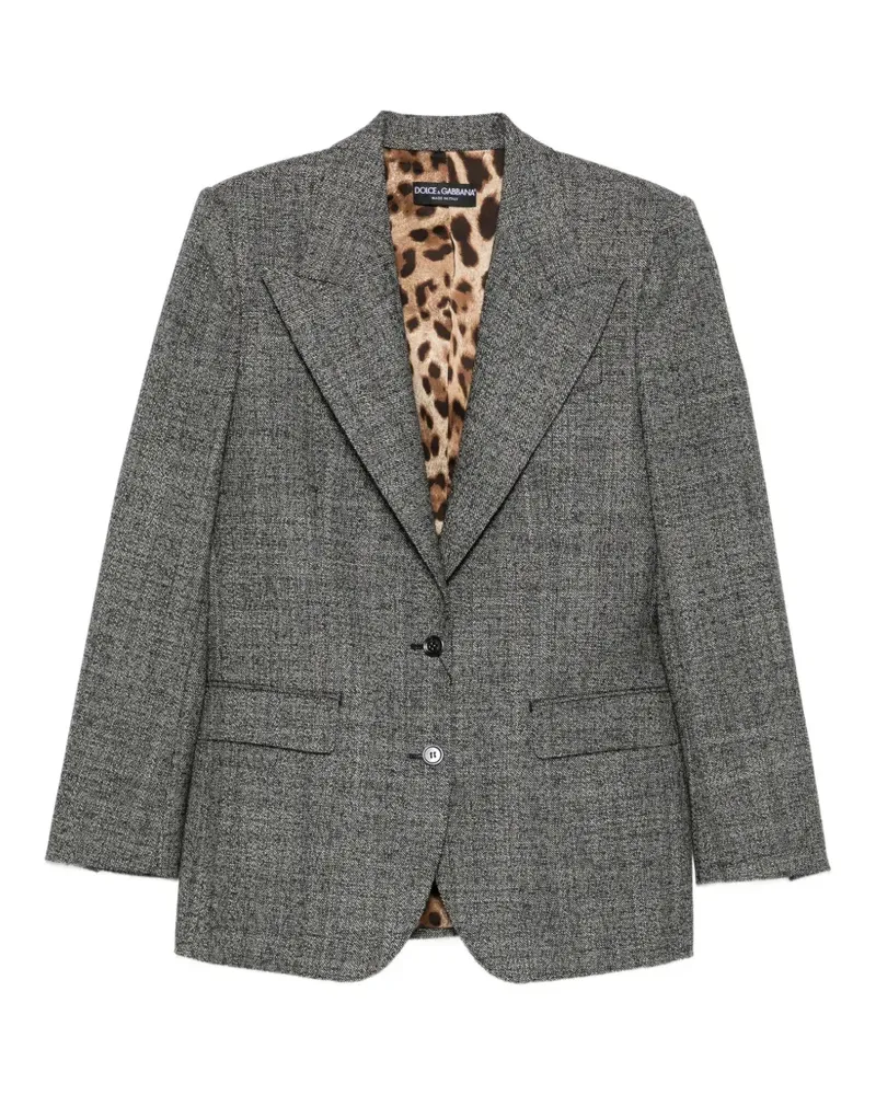 Dolce & Gabbana Einreihiges Sakko mit steigendem Revers - Grau Grau