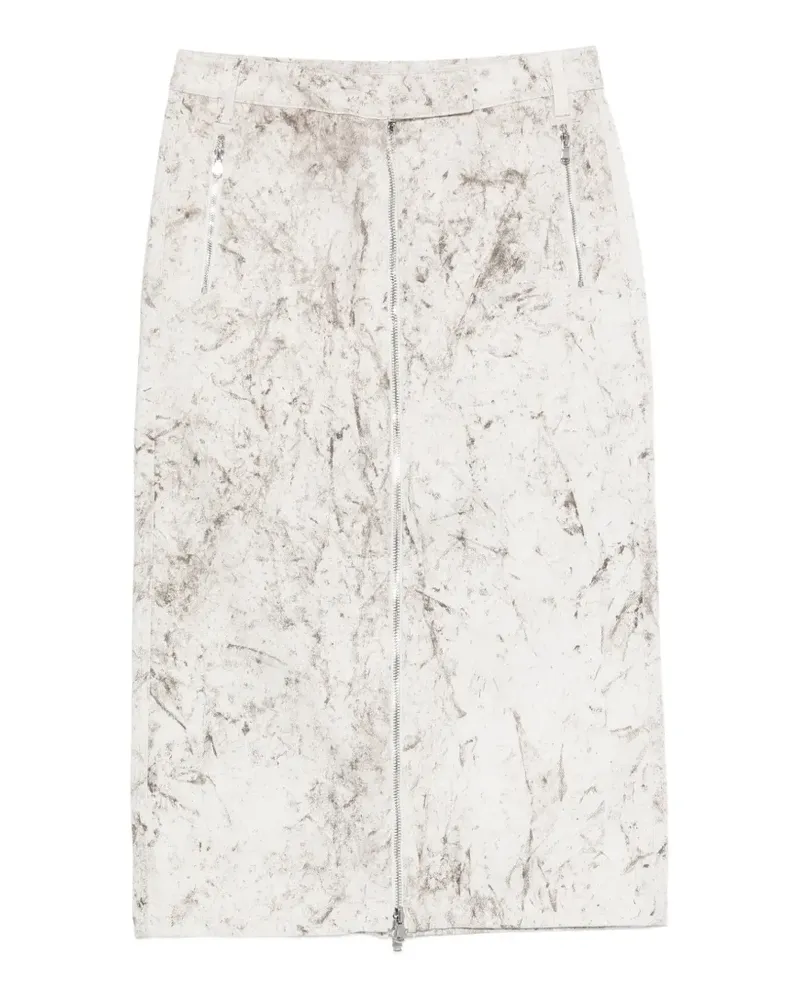 tibi Calcimin Jeansrock mit Reißverschluss - Nude Nude
