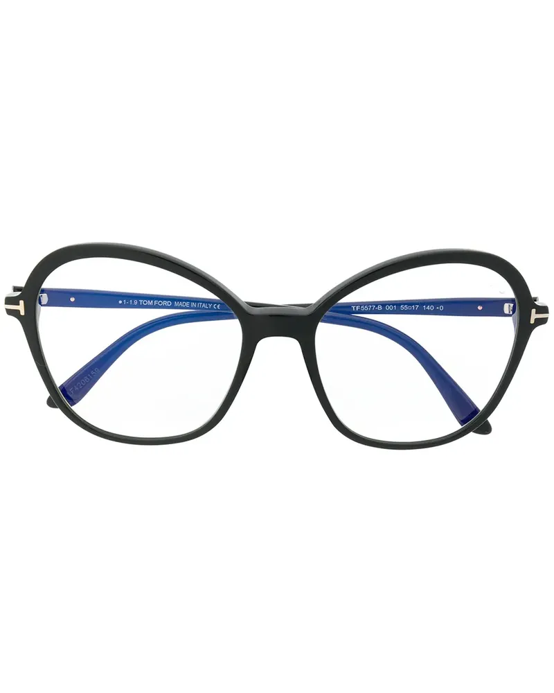 Tom Ford Eckige Oversized-Brille - Schwarz Schwarz