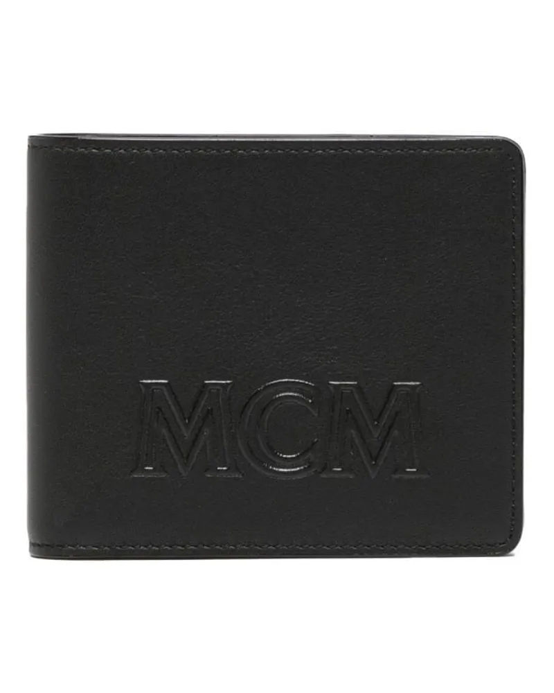 MCM Aren Portemonnaie mit Logo-Prägung Schwarz