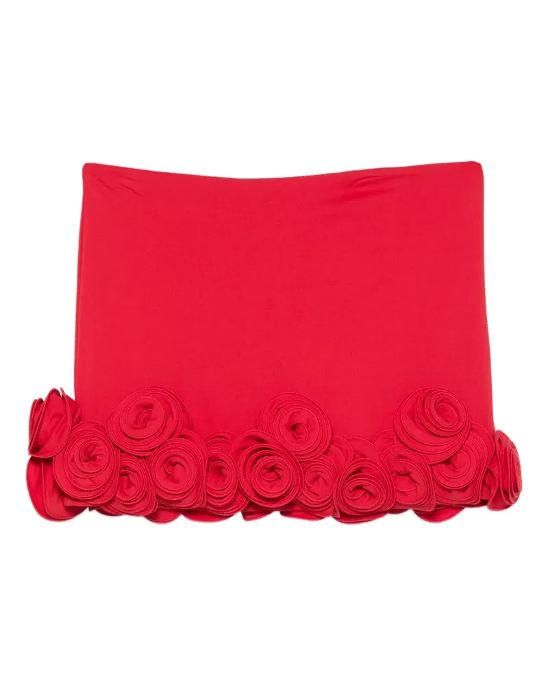 La Reveche floral-appliqué skirt - Rot Rot
