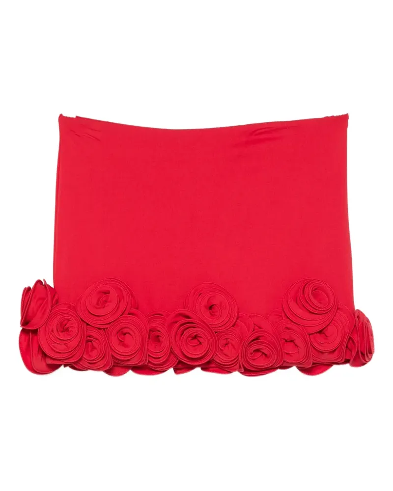 La Reveche floral-appliqué skirt - Rot Rot