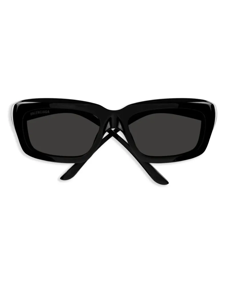 Balenciaga Sonnenbrille mit eckigem Gestell - Schwarz Schwarz