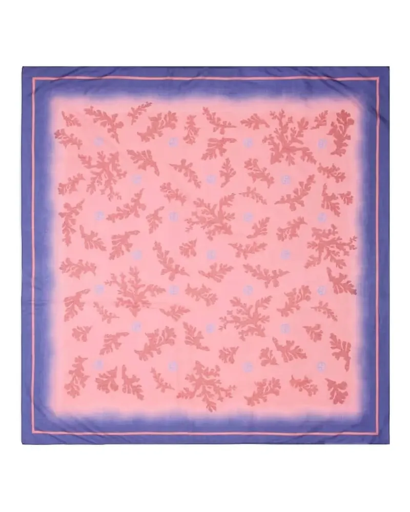 Giorgio Armani Schal mit Korallenmuster und Logo-Print - Rosa Rosa