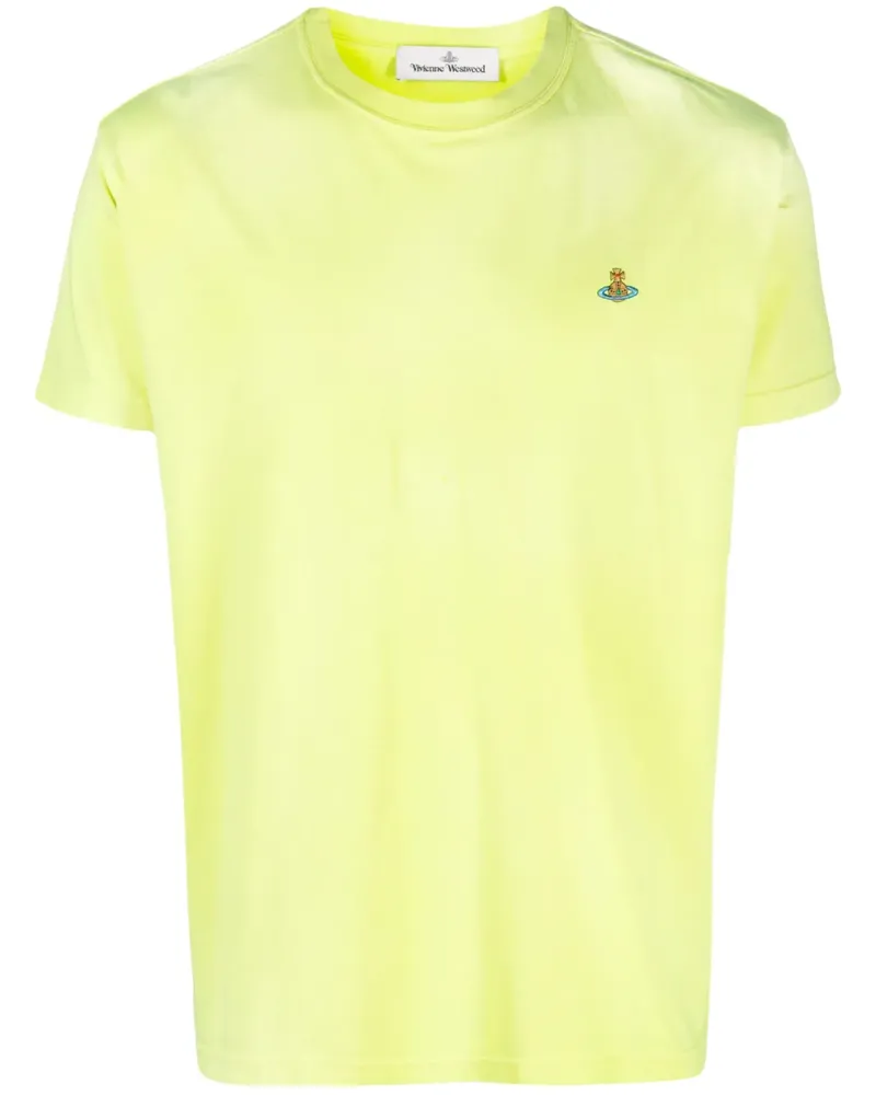 Vivienne Westwood T-Shirt mit Logo-Stickerei - Gelb Gelb