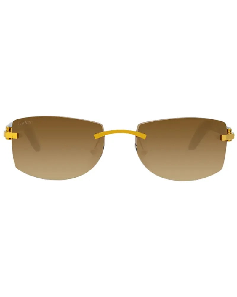 Cartier Sonnenbrille mit eckigem Gestell - Gold Gold