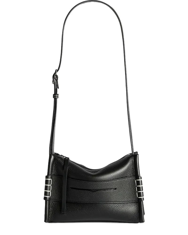 J.W.Anderson Messenger hammered strap detail shoulder bag - Schwarz Schwarz